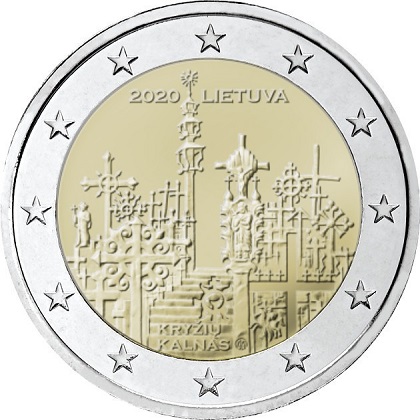 2 € euro commémorative 2020 Lituanie, la colline des croix.