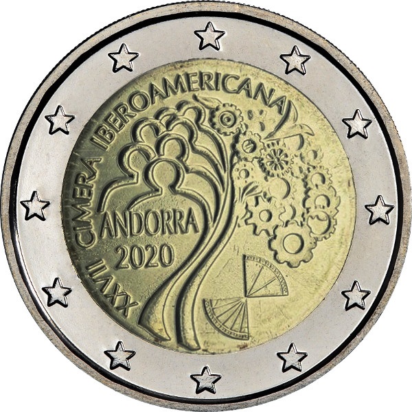 2 € euro commémorative 2020 Slovaquie pour le 20e anniversaire de l'adhésion de la Slovaquie à l'OCDE