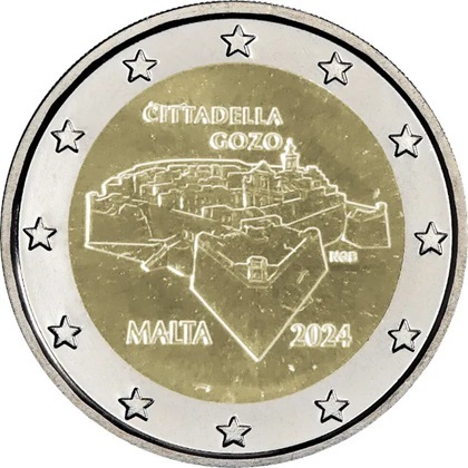 2 € euro commémorative 2024 Malte pour commémorer la Citadelle de Gozo