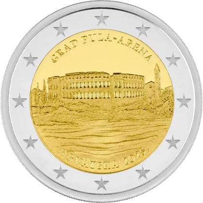 2 euro commémorative Croatie 2025 dédiée à la ville de Pula