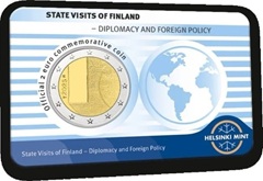 2 euro commémorative 2025 Finlande - Visites d’État finlandaises – Diplomatie et politique étrangère.  a