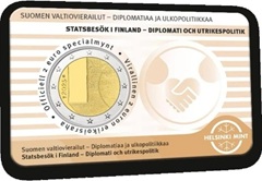 2 euro commémorative 2025 Finlande - Visites d’État finlandaises – Diplomatie et politique étrangère. b
