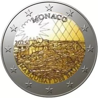 2 euro commémorative Monaco 2025 dédiée à l'ancien fief de la famille Grimaldi, Les Baux-de-Provence