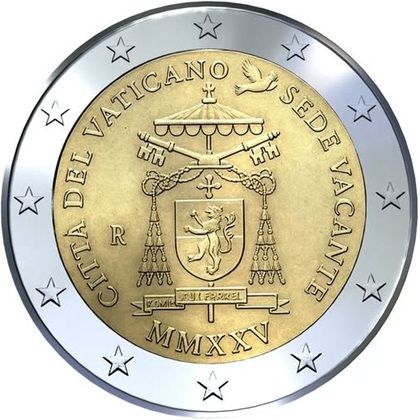 2 euro commémorative 2025 Vatican Sede Vacante 2025 MMXXV