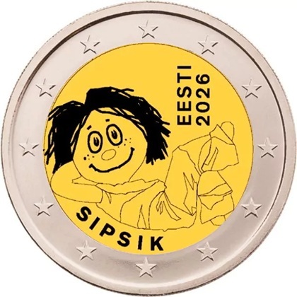 2 euro commémorative 2026 Estonie dédiée à Sipsik