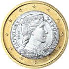 1 euro 2014 Lettonie